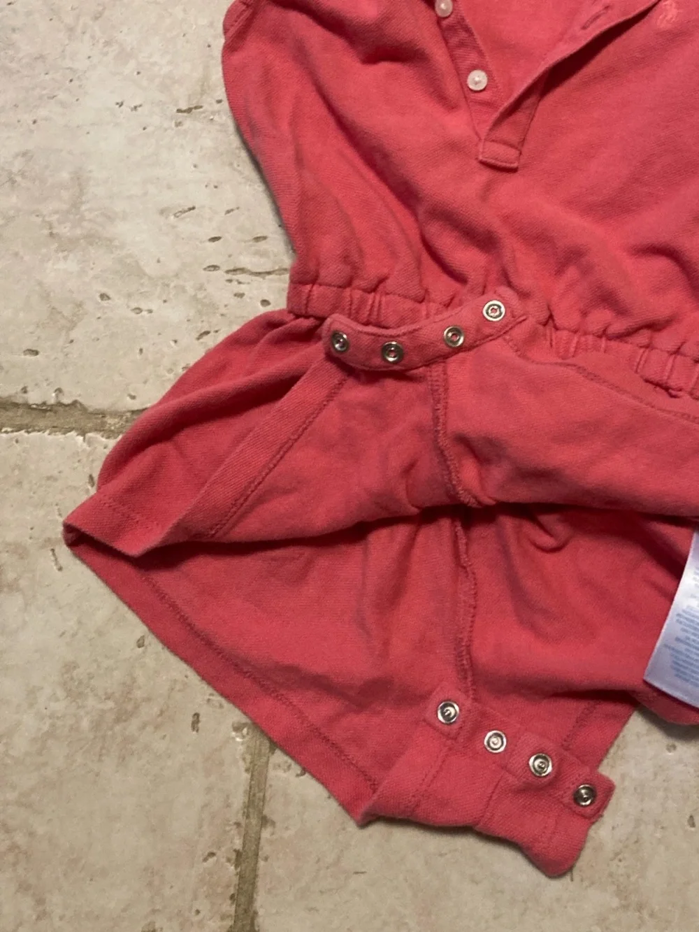 Ralph Lauren Girls Romper Eyelet Ruffle Sleeves & Snaps 100% cotton 12 mo 80 cm